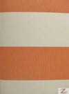 4" Stripe Canvas Deck Outdoor Waterproof Anti-uv Vinyl Fabric / Orange/Ivory / Sold By The Yard
