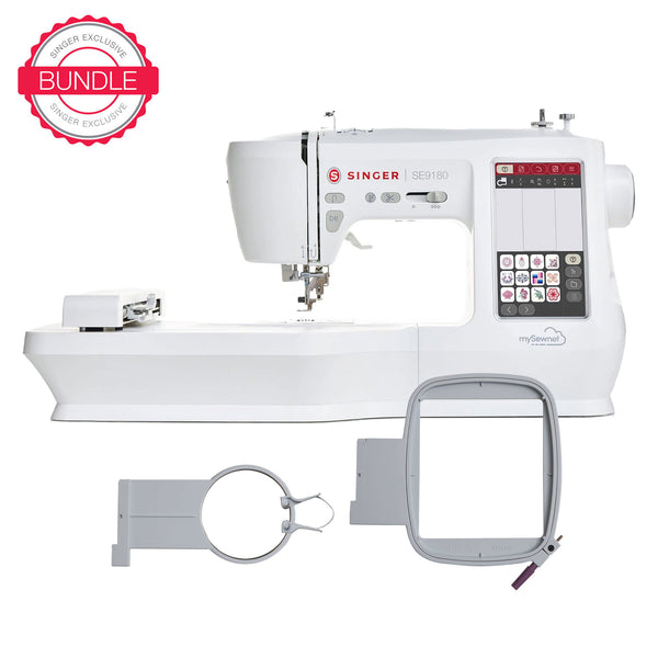 Paquete de máquina de coser y bordar y aros SINGER® SE9180 -- Imagen del producto