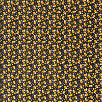 Tissu SINGER®, 100 % coton, 44 pouces de large, motifs « Candy Corn » et pois violets sur fond noir, vendu au yard