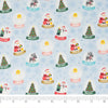 SINGER®  Fabric, 100% Cotton, 18 x 21 Inches, 5 Piece Fat Quarter Bundle, Snowglobe
