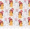 Singer Fabric, 100% Cotton, Festive Dogs In Hats, Cut by the Yard