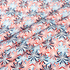 Singer Fabric, 100% Cotton, Red, Wht Blue Fireworks On White, Cut by the Yard
