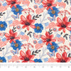 Singer Fabric, 100% Cotton, Flags & Flowers, Cut by the Yard
