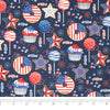 Singer Fabric, 100% Cotton, Patriotic Sweets, Cut by the Yard