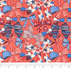 Singer Fabric, 100% Cotton, Usa Ribbons, Cut by the Yard