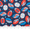 Singer Fabric, 100% Cotton, Flags On Footballs, Cut by the Yard