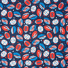 Singer Fabric, 100% Cotton, Flags On Footballs, Cut by the Yard