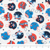 Singer Fabric, 100% Cotton, Patriotic Football Helmets, Cut by the Yard