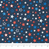 Singer Fabric, 100% Cotton, Patriotic Stars On Navy, Cut by the Yard