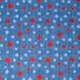 Singer Fabric, 100% Cotton, Red & Blue Stars On Texture, Cut by the Yard