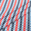Singer Fabric, 100% Cotton, Red White And Blue Stars In Line, Cut by the Yard