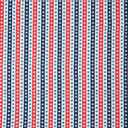 SINGER® Fabric, 100% Cotton, Red White And Blue Stars In Line, Cut by the Yard