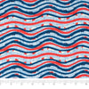 Singer Fabric, 100% Cotton, Americana Wavey Lines, Cut by the Yard