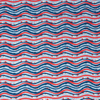 SINGER® Fabric, 100% Cotton, Americana Wavey Lines, Cut by the Yard