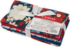 SINGER®  Fabric, 100% Cotton, 18 x 21 Inches, 5 Piece Fat Quarter Bundle, Patriotic Flowers