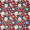 SINGER®  Fabric, 100% Cotton, 18 x 21 Inches, 5 Piece Fat Quarter Bundle, Patriotic Flowers