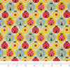 Singer Fabric, 100% Cotton, Colorful Ladybugs, Cut by the Yard