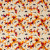 Singer Fabric, 100% Cotton, White Flowers On Orange, Cut by the Yard