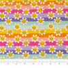 Singer Fabric, 100% Cotton, Modern Daisy Stripes, Cut by the Yard