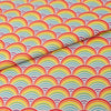 Singer Fabric, 100% Cotton, Rainbow Geo Scallops, Cut by the Yard