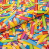 Singer Fabric, 100% Cotton, Rainbow Packed Colored Pencils, Cut by the Yard