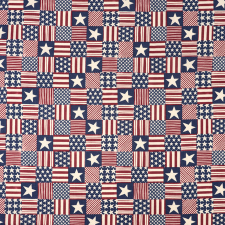 SINGER® Fabric, 100% Cotton, Patch Stars Stripes, Cut by the Yard