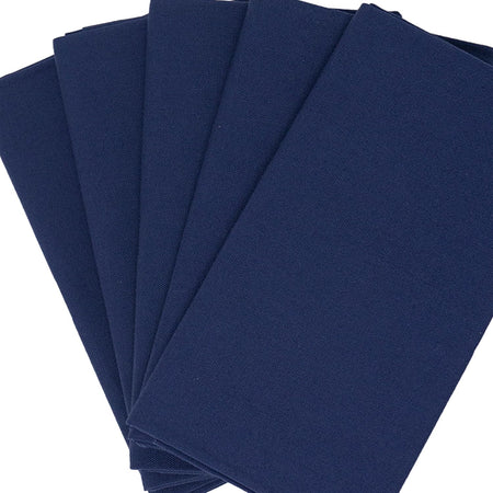 Tela SINGER®, 100 % algodón, 18 x 21 pulgadas, lote de 5 «fat quarters», azul marino liso