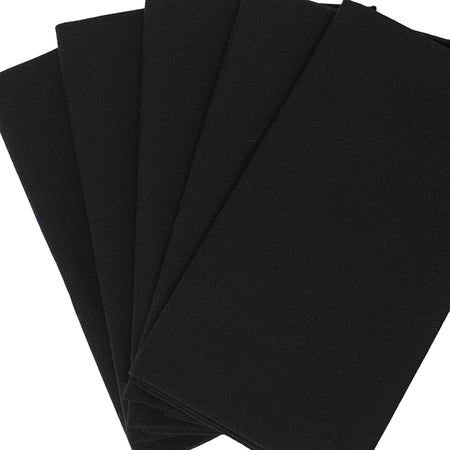 Tela SINGER®, 100 % algodón, 18 x 21 pulgadas, lote de 5 «fat quarters», negro liso