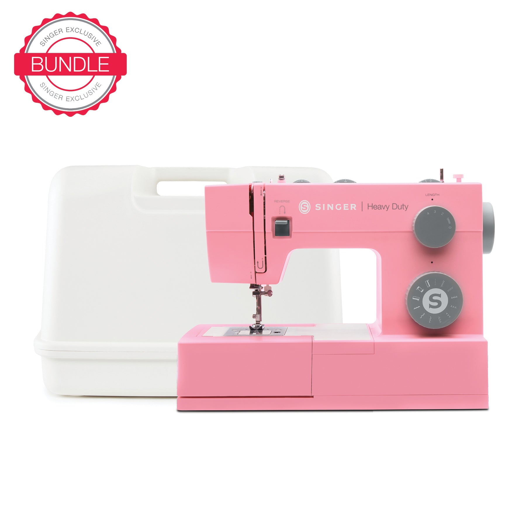 SINGER® Heavy Duty 4411 Pink Sewing Machine & Hard Case Bundle | SINGER®
