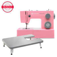 SINGER® Heavy Duty 4411 Pink Sewing Machine & Extension Table Bundle