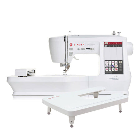Paquete de máquina de coser y bordar y mesa de extensión SINGER® SE9180