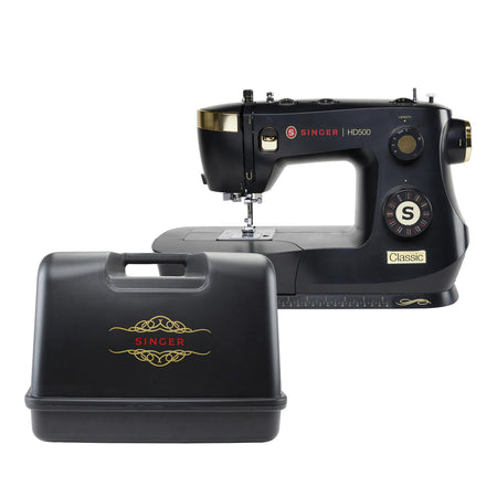 SINGER® HD500 Classic Black Sewing Machine & Hard Carrying Case Bundle