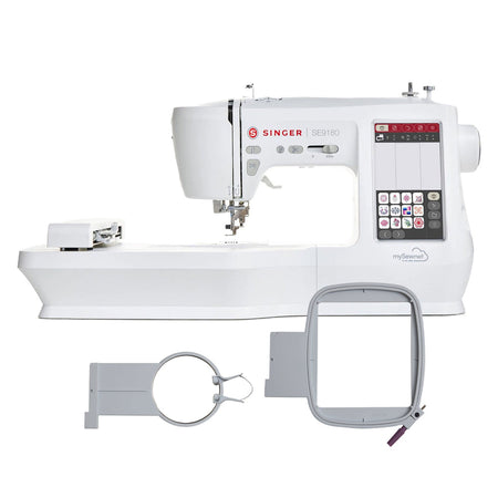 Paquete de máquina de coser y bordar y aros SINGER® SE9180