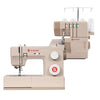 Lote de máquina de coser y remalladora SINGER® Heavy Duty en color beige