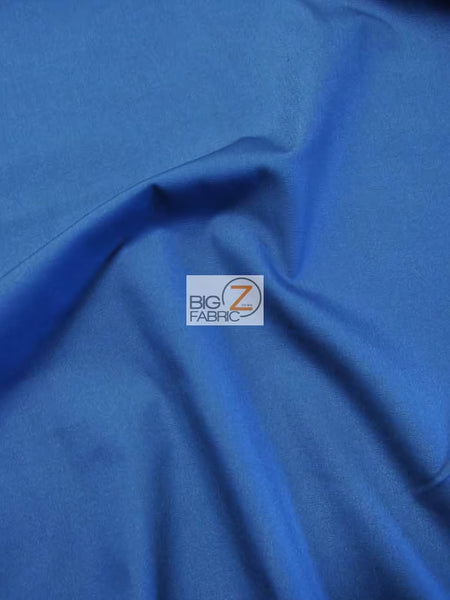 Tejido de poliéster y algodón, liso, de gran gramaje, tipo uniforme / azul real / se vende por metros