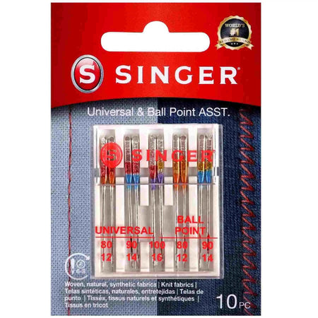 SINGER® Universal & Ball Point Needles Assorted Sizes