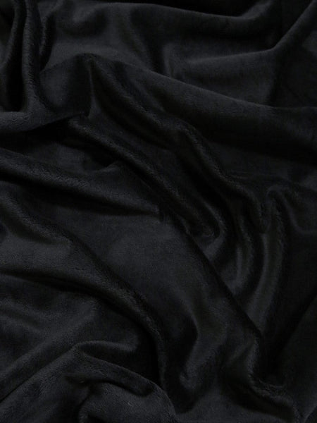 Black Minky Solid Baby Soft Fabric