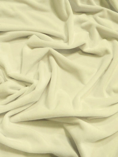 Ivory Minky Solid Baby Soft Fabric
