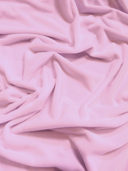 Tela Minky lisa de color rosa claro, suave como la piel de un bebé