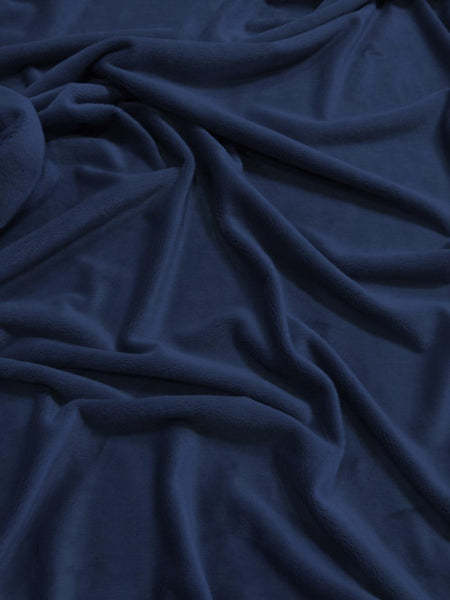 Tejido Minky liso azul marino, suave para bebé