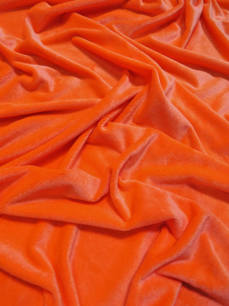 Tela Minky lisa de color coral neón, suave como la piel de un bebé / Se vende por metros
