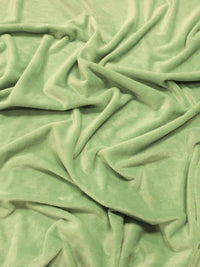 Tejido Minky liso y suave para bebé, color salvia