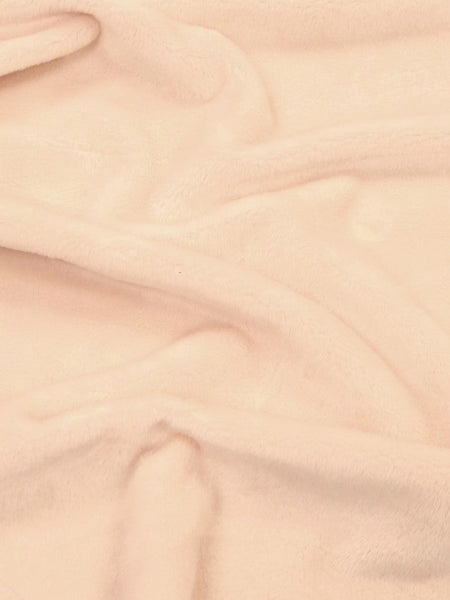 Tela Minky lisa de color rosa nude, suave como la piel de un bebé