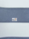 2 Tone Stripe Deck Canvas Outdoor Waterproof Fabric Fabric / Navy/White / Sold By The Yard Closeout!!!