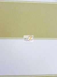 Tela impermeable para exteriores de lona con rayas bicolores / Verde oliva/Marfil / Se vende por metros. ¡Liquidación!