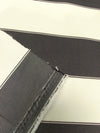 4" Stripe Canvas Deck Outdoor Waterproof Anti-uv Vinyl Fabric / Dark Gray/Ivory / Sold By The Yard