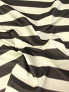 2 Tone Stripe Deck Canvas Outdoor Waterproof Fabric / Brown/Mocha / Sold By The Yard Closeout!!!