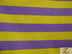 Poly Cotton 1 Inch Stripe Fabric  / Purple/Yellow / Sold By The Yard