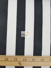 Poly Cotton 1 Inch Stripe Fabric  / Purple/Yellow / Sold By The Yard