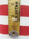 Poly Cotton 1 Inch Stripe Fabric  / Red/White / Sold By The Yard